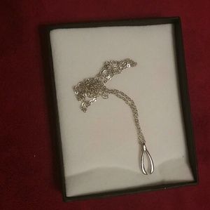 NWT Silver Wishbone Necklace